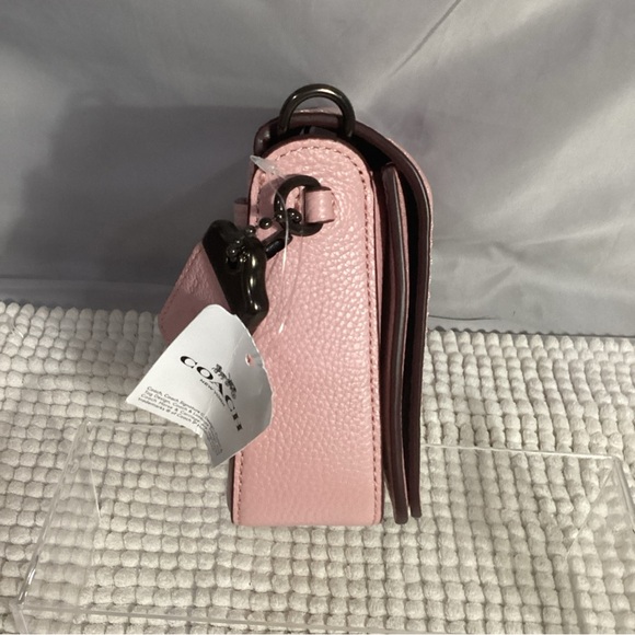 Coach Disney Daisy Duck Motif Dinky Pink Leather Crossbody Bag NEW Duster Includ - Picture 8 of 16